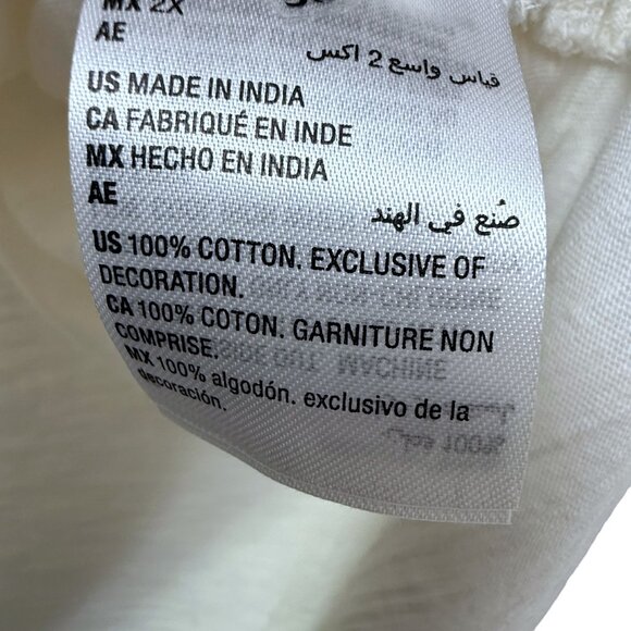 Style & Co.Boho Top Plus Size 2X Tunic Tee Cream Brown Embroidery Women Boho NWT - Picture 10 of 11